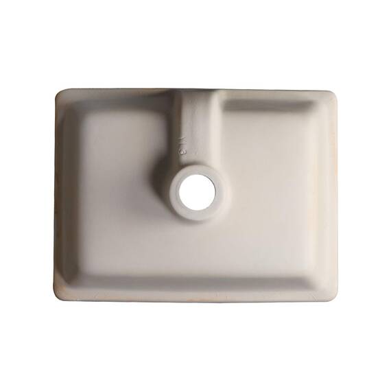 40,6 cm Unterbau-Waschbecken, klein, rechteckig, Unterbauspüle, Keramik, Unterbauspüle, Unterbauspüle mit Überlauf (39,9 x 29,7 cm)
