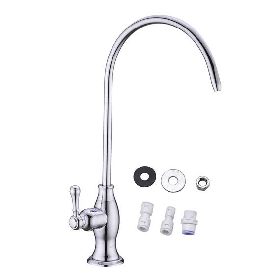 Delle Rosa Trinkwasseraufbereiter-Wasserhahn, kommerzielle Wasserfilter-Armaturen für Unterspüle, Wasserfiltersystem, modernes bestes Messing, Küche, Bar, Spüle, Trinkwasserhahn, Chrom, kein Luftspalt