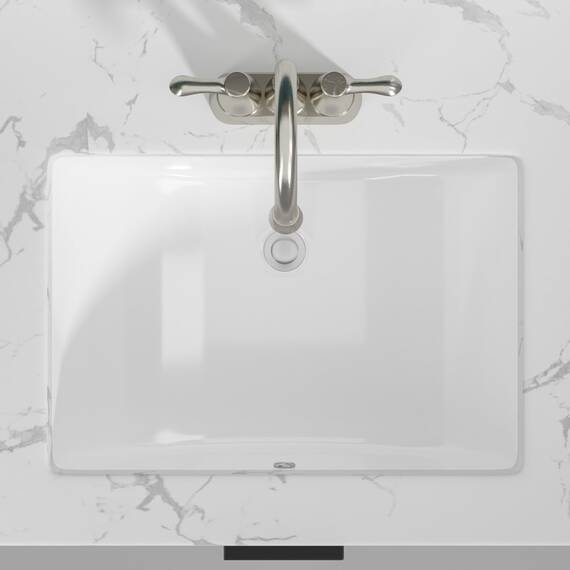 Sarlai Unterbau-Waschbecken – 52,1 x 36,8 cm rechteckiges weißes Keramikgefäß-Waschbecken mit Überlauf, modernes Waschtisch-Kunstbecken, Innenschüsselgröße 46,5 x 31,2 cm