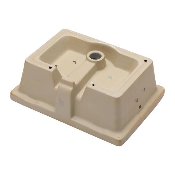 Sarlai Rechteckiges Waschbecken, Unterbau, 50,8 x 35,6 cm, reinweiß, rechteckig, Unterbauspüle, Porzellan, Keramik, Waschtisch, Waschbecken