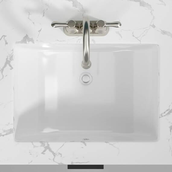 Sarlai Unterbau-Waschbecken – 53,3 x 35,6 cm, rechteckiges Gefäß-Waschbecken, Unterbau, moderne weiße Keramik, rechteckiges Waschbecken, Kunstwaschbecken mit Überlauf, Innenschüsselgröße 46,5 x 31,8 x