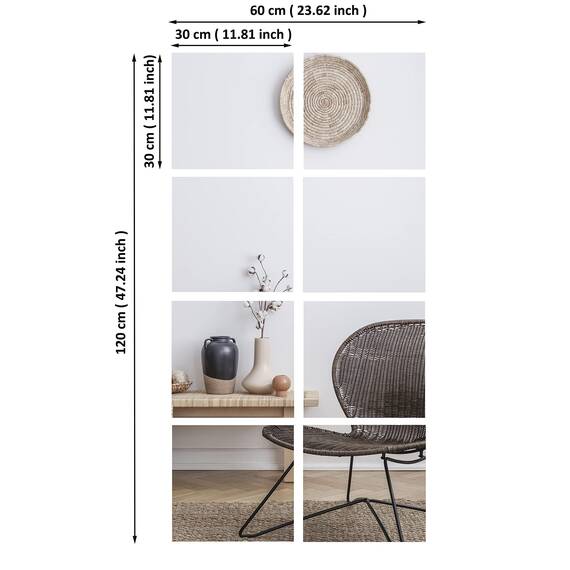 BD ART Spiegel zum Kleben 8 Stück 30 x 30 cm - Dekorative Wandspiegel zum Aufkleben - Klebespiegel für die Wand Ganzkörper - Spiegelfliesen Selbstklebend - Spiegelwand Ohne Bohren für Tür & Schrank