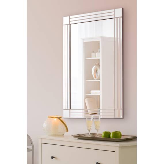 MirrorOutlet Silber Triple abgeschrägten Venezianischer Wandspiegel 3 Ft X 2 Ft (91 x 61 cm)