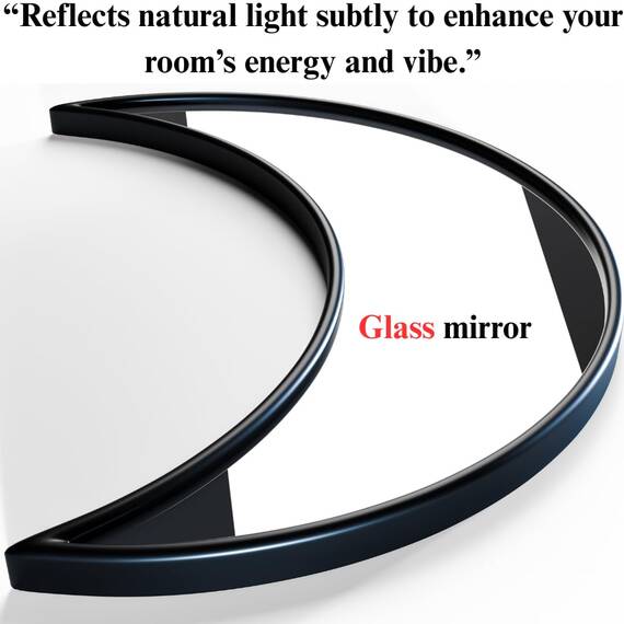 Black Magic Witch Moon Mirror - Ankündigung Liebe Gothic und Boho Home Wall Decor - Glas Mondphase Spiegel Set mit kristallklarer Reflexion - Mondspiegel Wanddekoration für Wohnzimmer Schlafzimmer