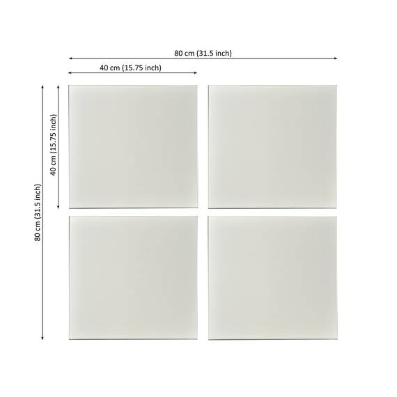 BD ART Spiegel zum Kleben 4 Stück 40 x 40 cm - Dekorative Wandspiegel zum Aufkleben - Klebespiegel für die Wand Ganzkörper - Spiegelfliesen Selbstklebend - Spiegelwand Ohne Bohren für Tür & Schrank