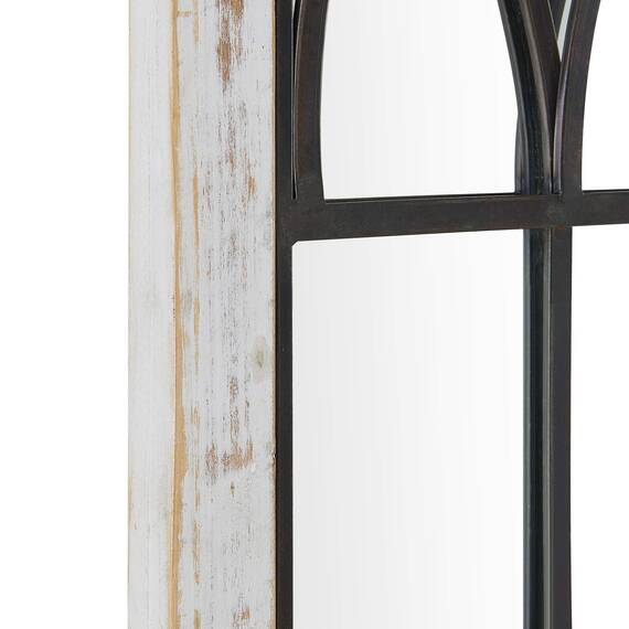 FirsTime & Co. White Vista Arch Wandspiegel, rechteckig, Wandbehang Spiegel für Schlafzimmer, Eingang, Badezimmer, Waschtisch, Holzrahmen, Bauernhaus, 95 x 59,9 cm