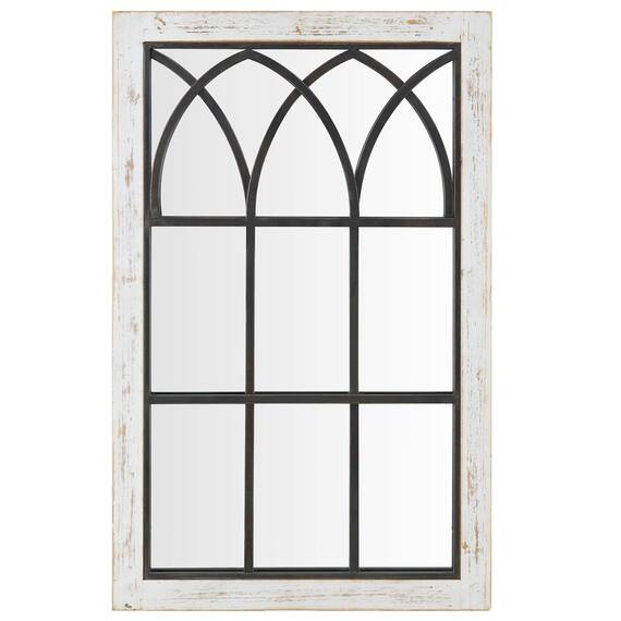 FirsTime & Co. White Vista Arch Wandspiegel, rechteckig, Wandbehang Spiegel für Schlafzimmer, Eingang, Badezimmer, Waschtisch, Holzrahmen, Bauernhaus, 95 x 59,9 cm