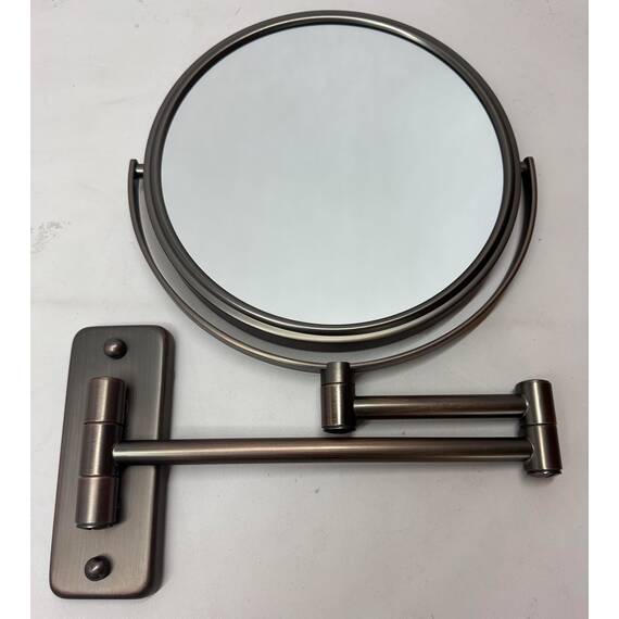 Jerdon Zweiseitiger Make-up-Spiegel zur Wandmontage, Make-up-Spiegel mit 5-facher Vergrößerung und Wandhalterung, 20,3 cm Durchmesser, Wandhalterung, Modell JP7506BZ