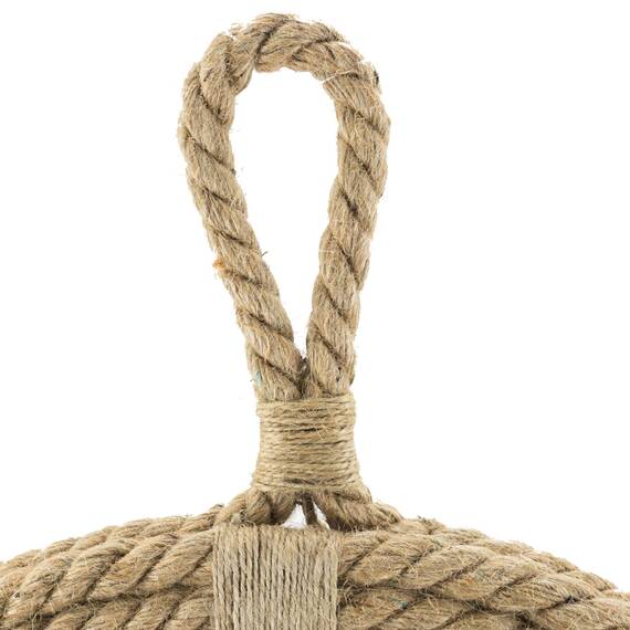 Stonebriar Small Vintage Nautical Round Wall Mirror with Rope Wrapped Trim and Hanging Loop