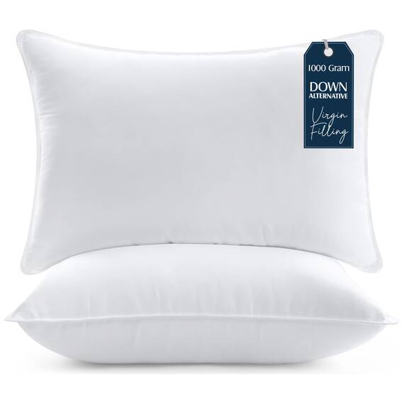 Utopia Bedding KopfKissen (2er Set), 50 x 70 cm Schlafkissen, Atmungsaktiv et Weich Kissen (Weiß)