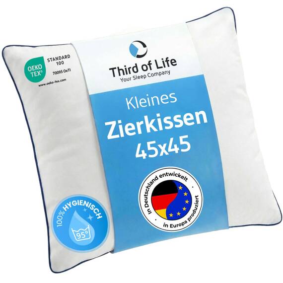 Kissen 45x45 inSPIRO, Premium Kissen von Schlafexperten entwickelt, Kleines Zierkissen - Made in EU, Extra weiche Kissenfüllung zum Schlafen, Kuschelkissen für Sofa, Couch, 95° waschbar, Sofakissen