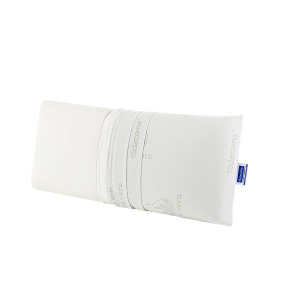 Todocama - Memory-Kissen, Aloe Vera, 2 Stück, 70 cm, Weiß