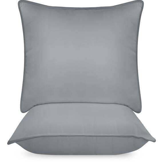 Utopia Bedding KopfKissen (2er Set), 65 x 65 cm Schlafkissen, Atmungsaktiv et Weich Kissen (Grau)