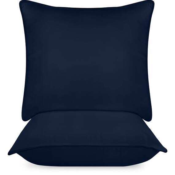 Utopia Bedding KopfKissen (2er Set), 65 x 65 cm Schlafkissen, Atmungsaktiv et Weich Kissen (Marineblau)