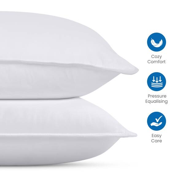 Utopia Bedding KopfKissen (2er Set), 40 x 70 cm Schlafkissen, Atmungsaktiv et Weich Kissen (Weiß)