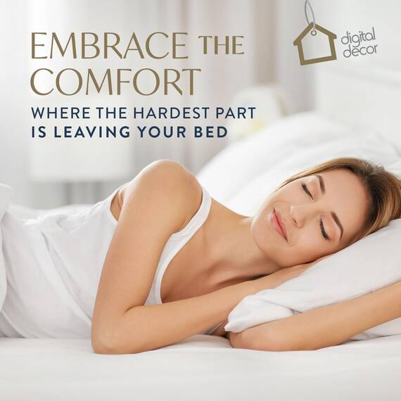 Digital Decor Set mit Zwei Kissen aus 100% Baumwolle, Hoteldaunen-Alternative, DREI Komfortstufen, (Silber, Standard)