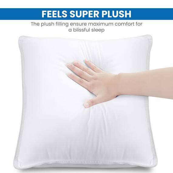 Utopia Bedding KopfKissen (2er Set), 60 x 60 cm Schlafkissen, Atmungsaktiv et Weich Kissen (Weiß)