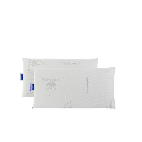 Todocama Todolit Viskoelastisches Kopfkissen, 75 cm, 2 Stück, Weiß