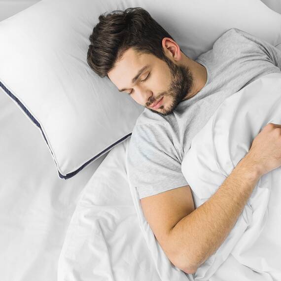 Utopia Bedding Kopfkissen (2er Set), 50 x 70 cm Schlafkissen, Gebürsteter Stoff Bezug Bettkissen, Premium Qualität Weich et Atmungsaktiv Kissen (Marineblau)