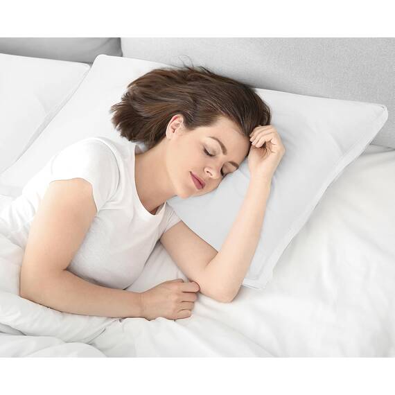 Utopia Bedding Kopfkissen (2er Set), 40 x 80 cm Schlafkissen, Gebürsteter Stoff Bezug Bettkissen, Premium Qualität Weich et Atmungsaktiv Kissen (Weiß)
