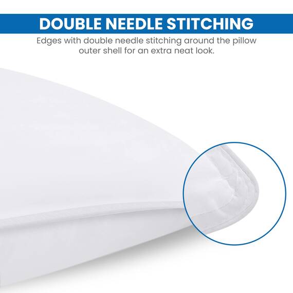 Utopia Bedding KopfKissen (2er Set), 65 x 65 cm Schlafkissen, Atmungsaktiv et Weich Kissen (Weiß)