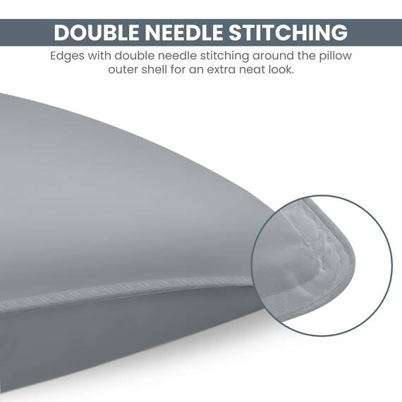 Utopia Bedding KopfKissen (2er Set), 50 x 70 cm Schlafkissen, Atmungsaktiv et Weich Kissen (Grau)