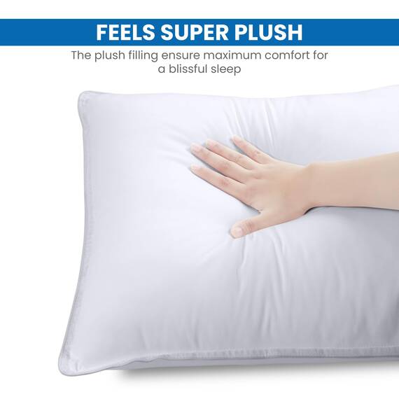 Utopia Bedding KopfKissen (2er Set), 40 x 70 cm Schlafkissen, Atmungsaktiv et Weich Kissen (Weiß)