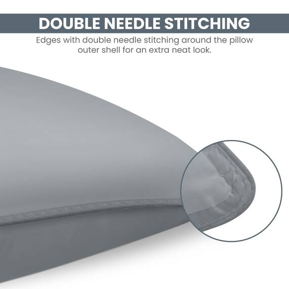 Utopia Bedding KopfKissen (2er Set), 60 x 60 cm Schlafkissen, Atmungsaktiv et Weich Kissen (Grau)