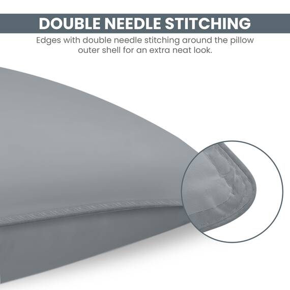 Utopia Bedding KopfKissen (2er Set), 40 x 80 cm Schlafkissen, Atmungsaktiv et Weich Kissen (Grau)