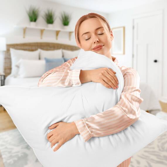 Utopia Bedding KopfKissen (2er Set), 80 x 80 cm Schlafkissen, Atmungsaktiv et Weich Kissen (Weiß)