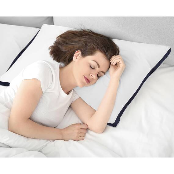 Utopia Bedding Kopfkissen (2er Set), 50 x 70 cm Schlafkissen, Gebürsteter Stoff Bezug Bettkissen, Premium Qualität Weich et Atmungsaktiv Kissen (Marineblau)
