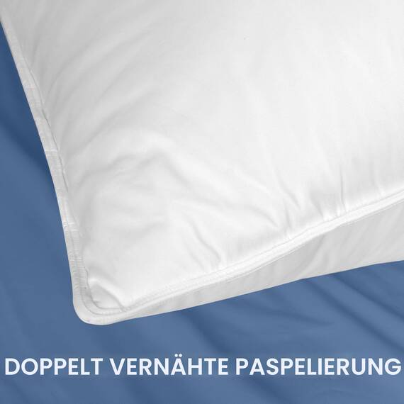 Utopia Bedding KopfKissen (2er Set), 80 x 80 cm Schlafkissen, Atmungsaktiv et Weich Kissen (Weiß)