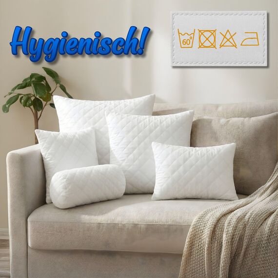 Amazinggirl Kopfkissen 50x70 cm - Kissen Allergiker Schlafkissen Polster Pillow Made in EU und Pillows for Sleeping 70 x 50 Bett Kissens für Schlafen Oeko-Tex Weiß