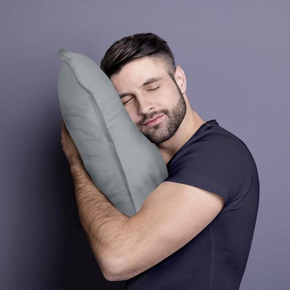 Utopia Bedding KopfKissen (2er Set), 60 x 60 cm Schlafkissen, Atmungsaktiv et Weich Kissen (Grau)
