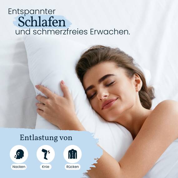 Gentle North Hochwertiges Seitenschläferkissen 40x145 cm - Langes Kissen für Seitenschläfer - Körperkissen - Körperkissen für Erwachsene mit Mikrofaser-Füllung 40 x 145 cm lang - –kotex - Schlafkissen