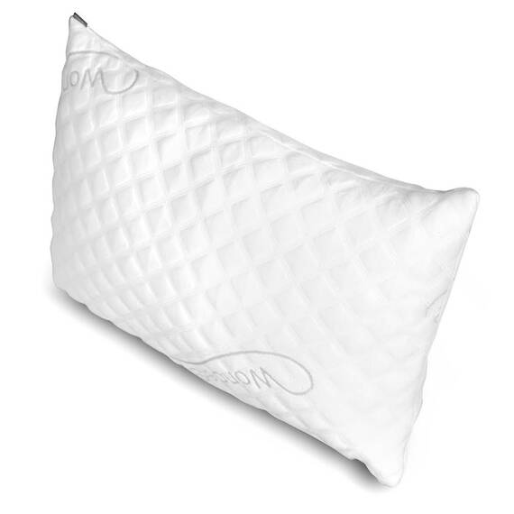 Dream Rite Geschreddertes hypoallergenes Gedächtnisschaumkissen, verstellbares Startseite Kissen, Heimkissen Hotelkollektion, abnehmbar kühlender Viskosebezug aus Bambus (Königingröße, 1 Packung)