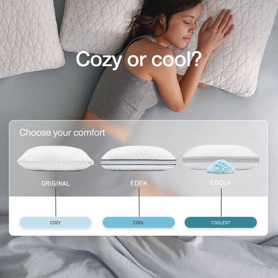 Geschreddertes Memory-Foam-Kissen mit Bambusbezug von Coop Home Goods