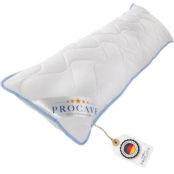 PROCAVE Seitenschläferkissen Top Cool - Kissen lang - atmungsaktives Schlafkissen - Kissen für Seitenschläfer - Body Pillow waschbar - Komfortkissen gegen Rückenschmerzen - Made in Germany - 40x200cm