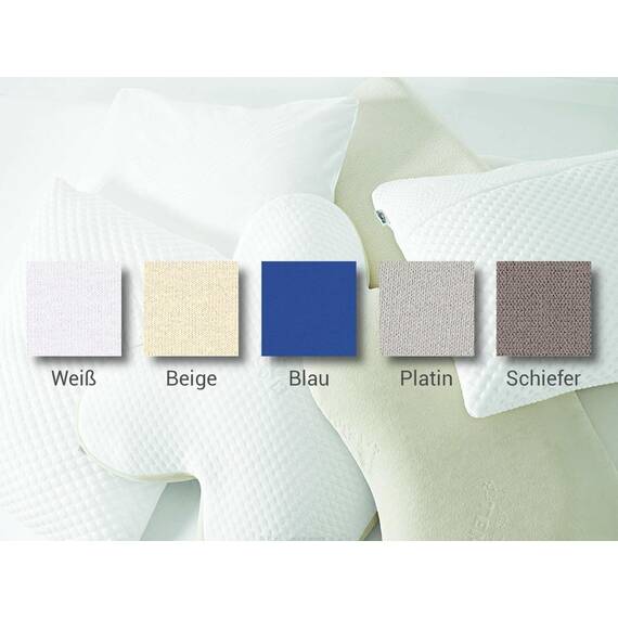 TEMPUR Kissen Set mit Füllung und Bezug, Original Kopfkissen Größe S mit Jersey-Kissenbezug (Platin)