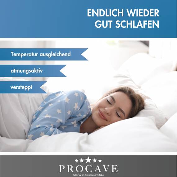 PROCAVE Seitenschläferkissen Top Cool - Kissen lang - atmungsaktives Schlafkissen - Kissen für Seitenschläfer - Body Pillow waschbar - Komfortkissen gegen Rückenschmerzen - Made in Germany - 40x200cm