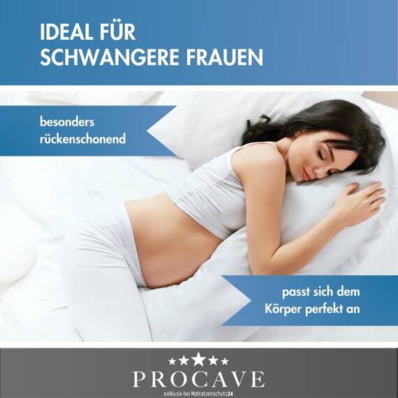 PROCAVE Seitenschläferkissen Top Cool - Kissen lang - atmungsaktives Schlafkissen - Kissen für Seitenschläfer - Body Pillow waschbar - Komfortkissen gegen Rückenschmerzen - Made in Germany - 40x200cm
