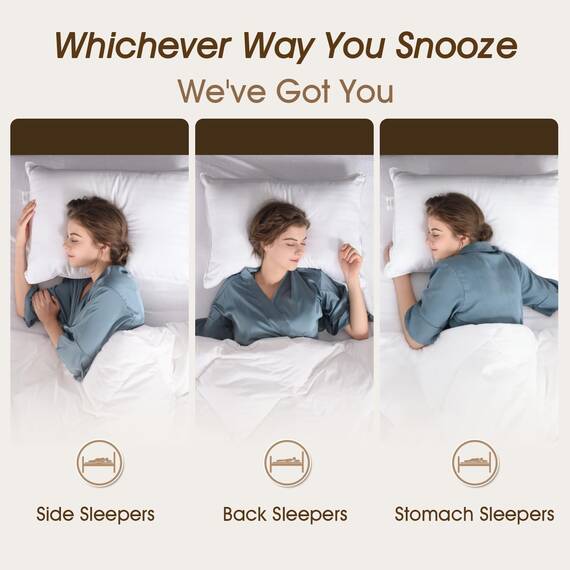 downluxe Daunen-Alternative King Size Kissen (2er Pack) – 100% atmungsaktiver Baumwollbezug, Premium-Hotel-Kollektion, weiche Bettkissen zum Schlafen, 50,8 x 91,4 cm