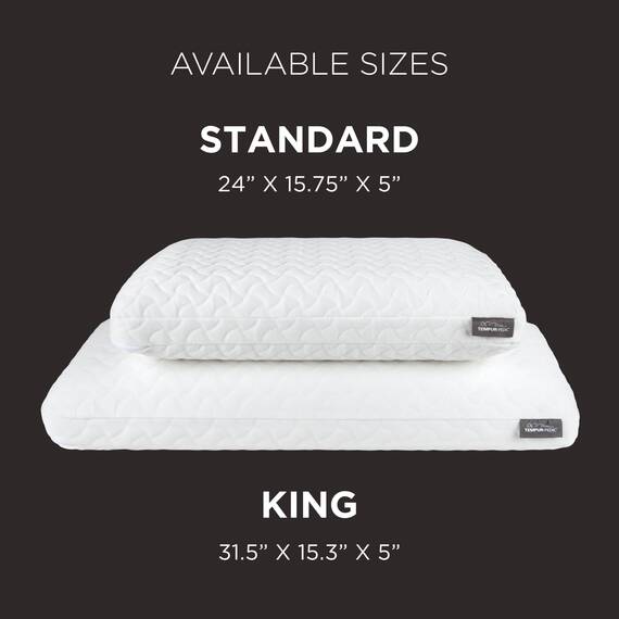 Tempur-Pedic TEMPUR-Cloud Kissen zum Schlafen, Standard, weiß, 1 Count (Pack of 1)
