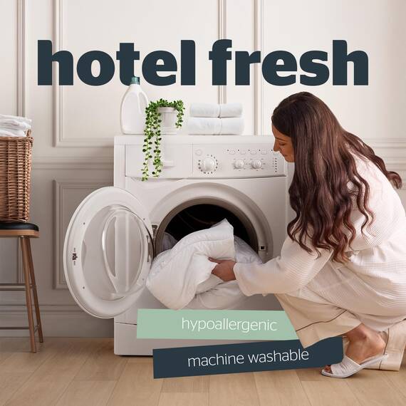 Silentnight Hotel Collection Luxus-Kissen, 2er-Pack, Hotelqualität mit eleganter Paspelierung und weichen Bezügen für Rücken-, Vorder- und Seitenschläfer, hypoallergen und maschinenwaschbar, Weiß