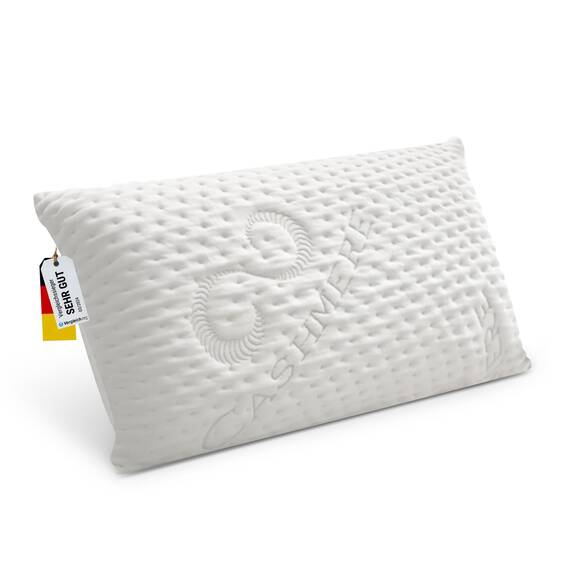 FMP Matratzenmanufaktur Orthopädisches Nackenstützkissen viscoelastisches Kissen, Visco Kopfkissen, Kissen, Nackenkissen, 13 cm hoch, weiß