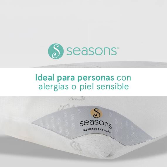SEASONS – Viskoelastisches Kissen 70 cm, milben- und bakterienhemmend, Stoff mit Silberfaden und Aloe Vera, doppelter Bezug, Ozonreinigungsbehandlung