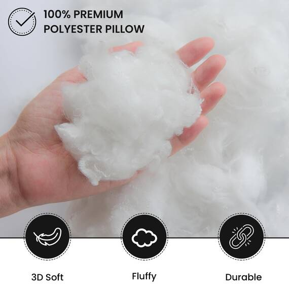 Foamily Premium Hypoallergenes Füllkissen, quadratisch, Polyester, 45,7 x 45,7 cm, Weiß