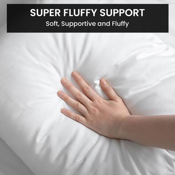 Foamily Premium Hypoallergenes Füllkissen, quadratisch, Polyester, 45,7 x 45,7 cm, Weiß