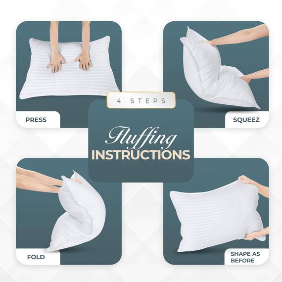 Utopia Bedding Premium Faser-Füllung für Betten aus Baumwolle, 2 Stück King weiß