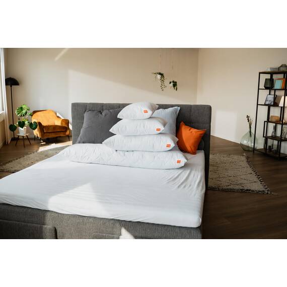sleepling Kopfkissen 45x65 cm, Allergiker Kissen, waschbar, Made in EU, Oeko-TEX, langes Schlafkissen 45 x 65, Bettkissen, Pillow, Basic 100